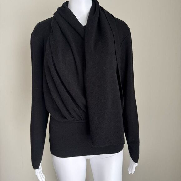 VTG Cache Made In Italy Merino Wool Long Wrap Sweater Size M - Picture 4 of 10